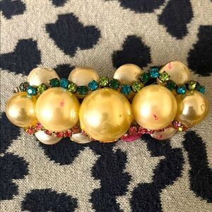 Vintage Wendy Gell Pearl and Rhinestone Barrett AS IS.